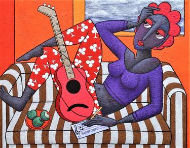 Print of Music Paintings by Adubi-Mydaz Makinde