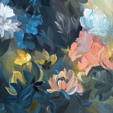 Original Abstract Floral Paintings by Valentina Fedoseeva