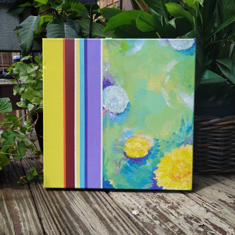 Original Abstract Floral Painting by Valentina Fedoseeva