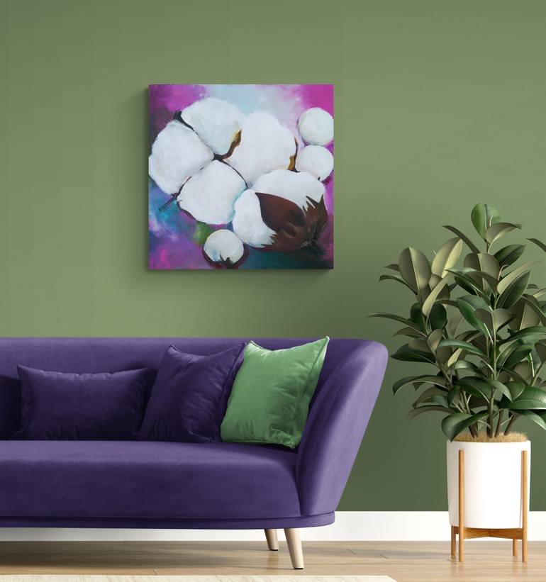 Original Abstract Floral Painting by Valentina Fedoseeva