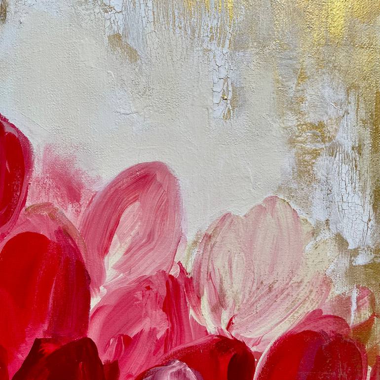 Original Abstract Floral Painting by Valentina Fedoseeva