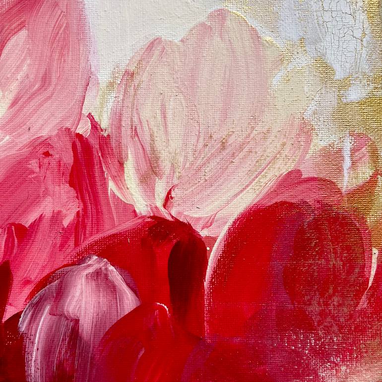 Original Abstract Floral Painting by Valentina Fedoseeva