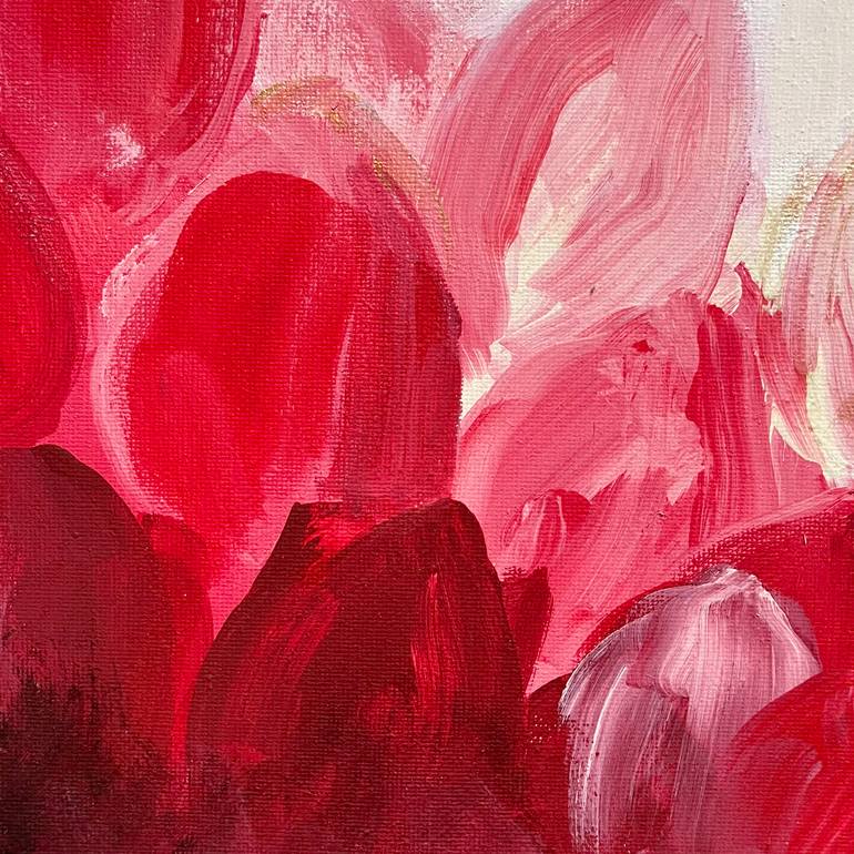 Original Abstract Floral Painting by Valentina Fedoseeva