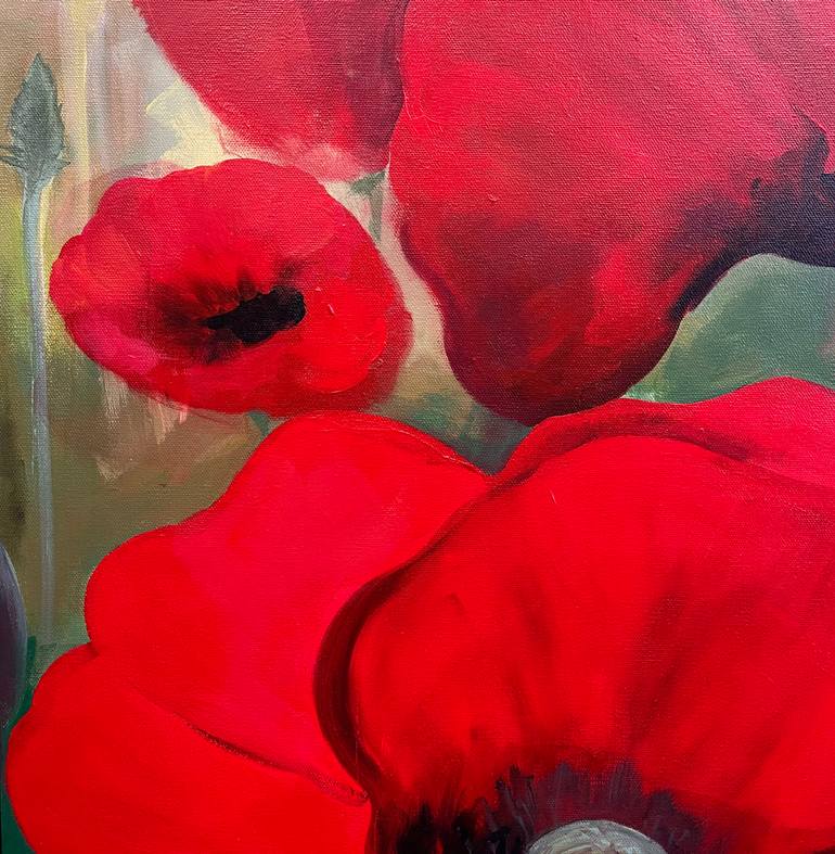 Original Abstract Expressionism Floral Painting by Valentina Fedoseeva