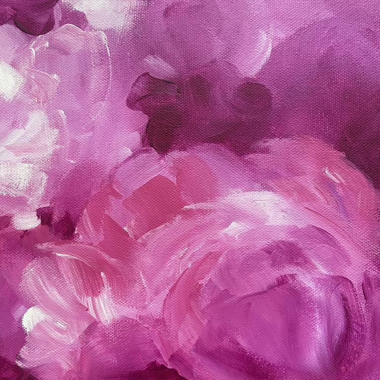 Original Abstract Floral Painting by Valentina Fedoseeva