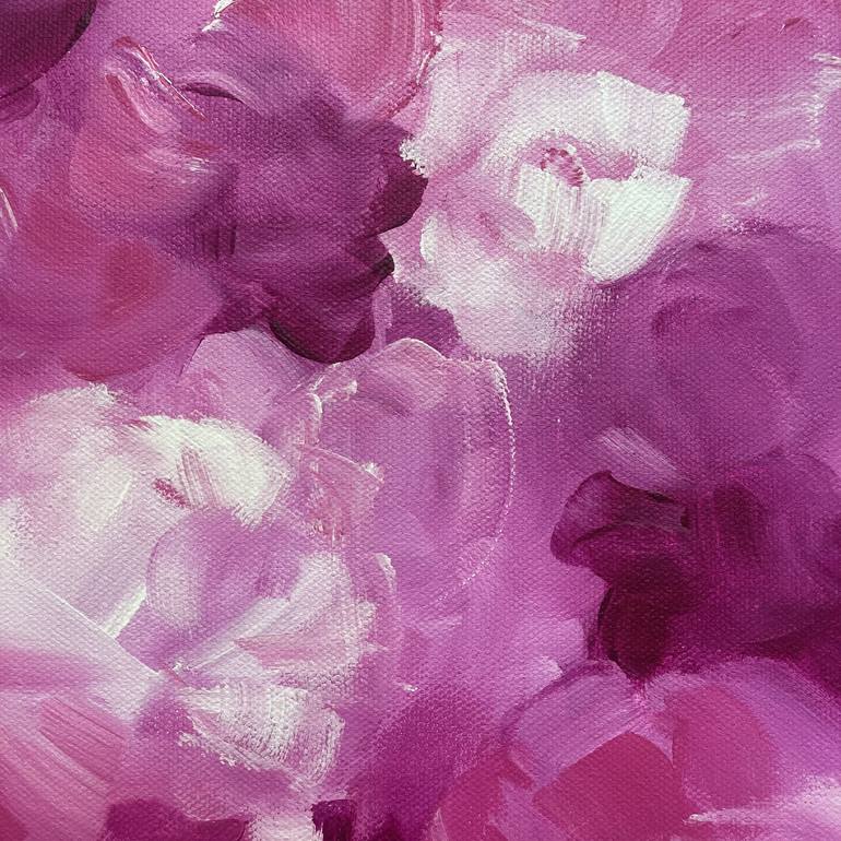 Original Abstract Floral Painting by Valentina Fedoseeva