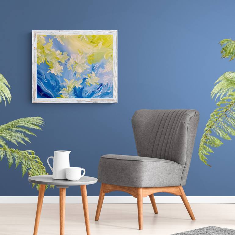 Original Abstract Floral Painting by Valentina Fedoseeva
