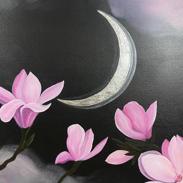 “Magnolia Flowers And The Waxing Silver Moon II” thumb