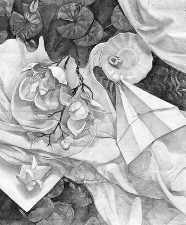 Original Figurative Floral Drawings by Polina Maykova