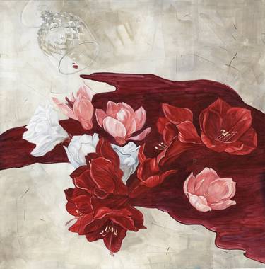 Original Figurative Floral Painting by Polina Maykova