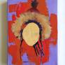 Artwork represents a fictional portrait of a nomadic girl wearing a traditional kazakh cap.