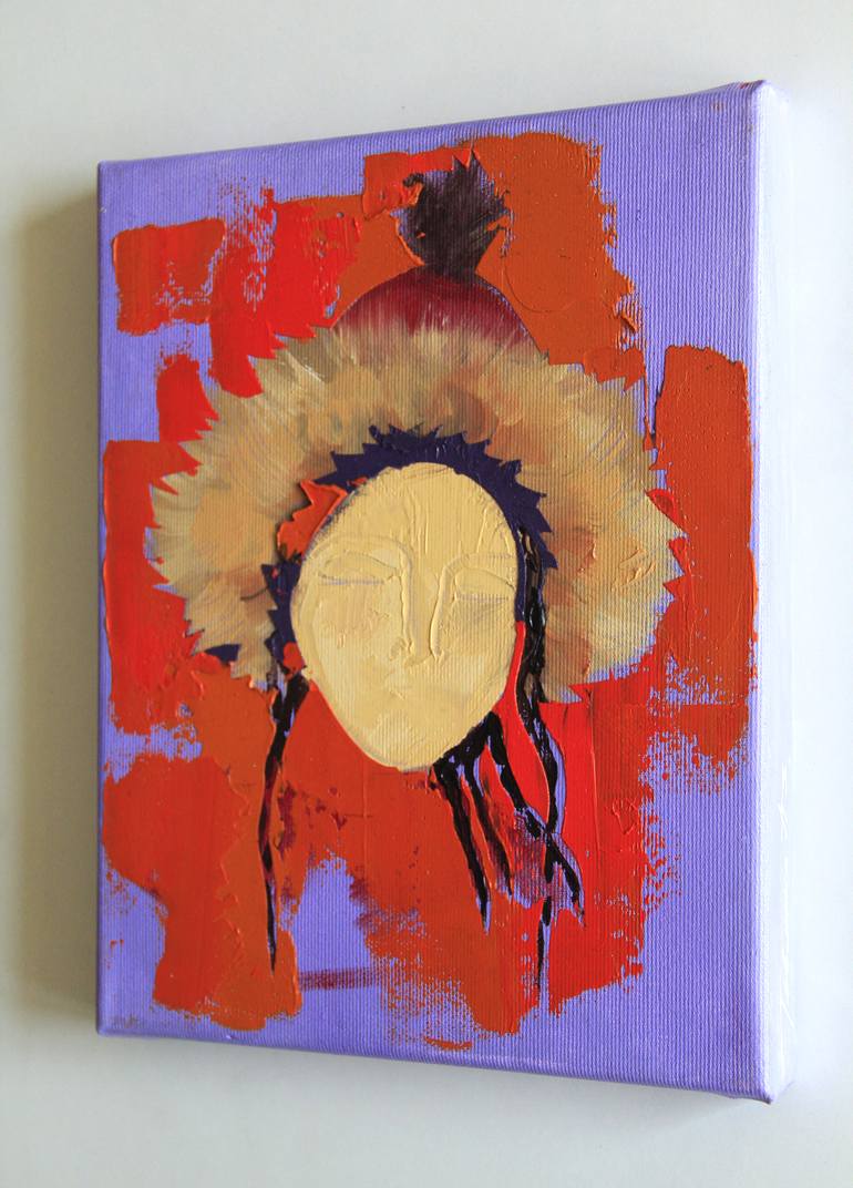 Original Abstract Expressionism People Painting by Alua Tebenova