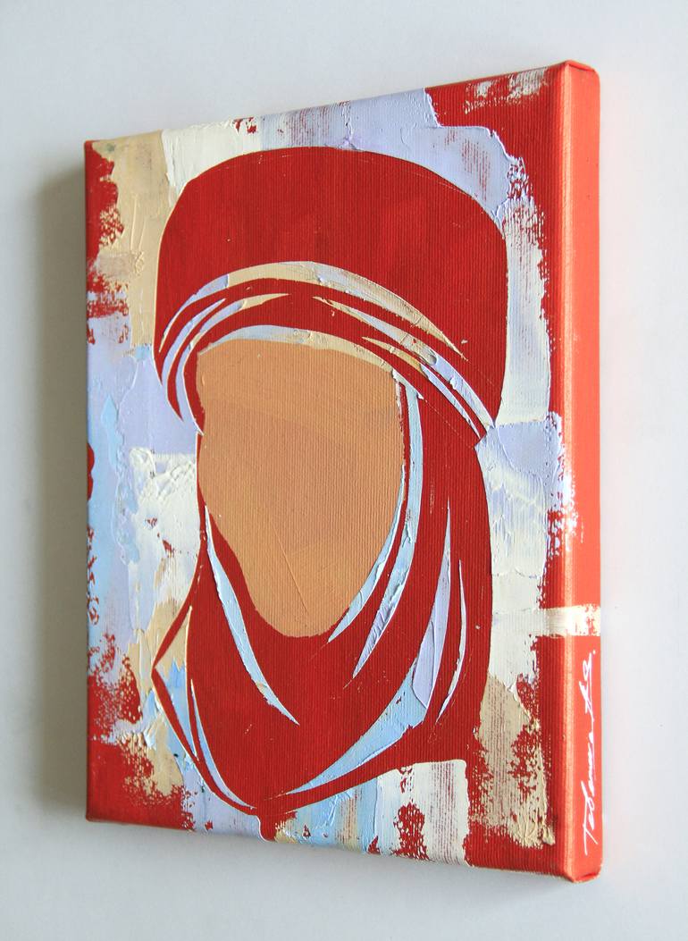 Original Abstract Expressionism People Painting by Alua Tebenova