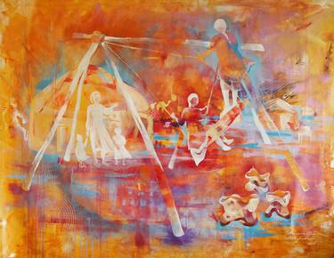 Original Abstract Expressionism People Paintings by Alua Tebenova