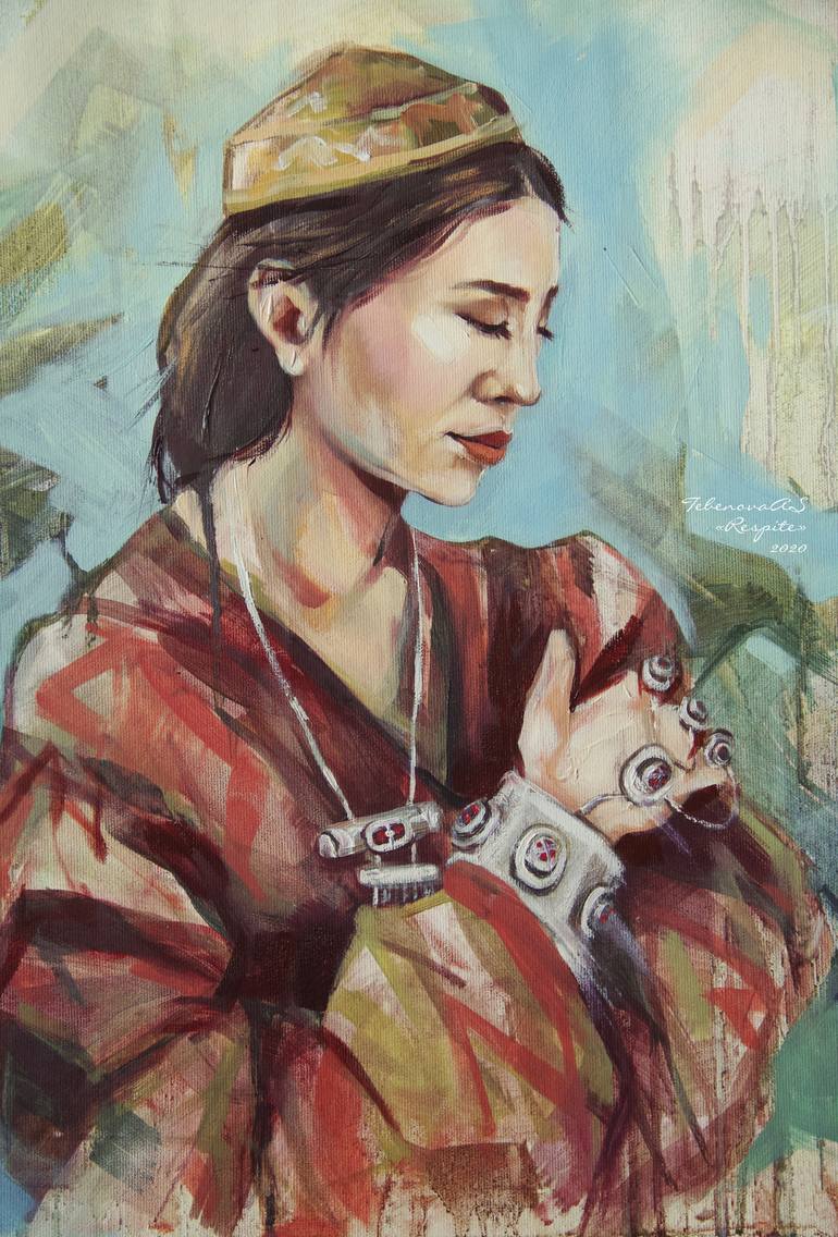 Original Women Painting by Alua Tebenova