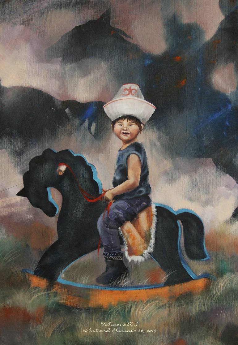 Original Kids Painting by Alua Tebenova