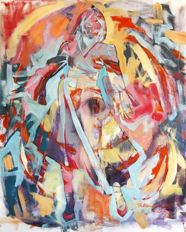 Original Abstract Expressionism Women Paintings by Alua Tebenova
