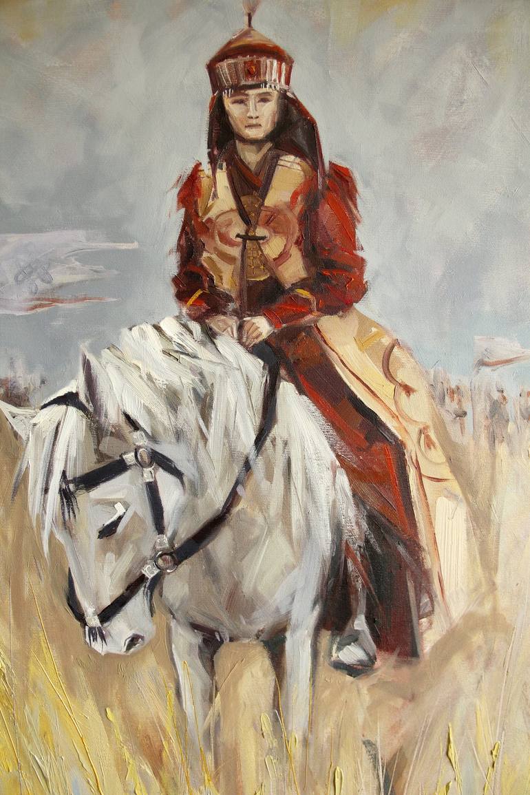 Original Women Painting by Alua Tebenova