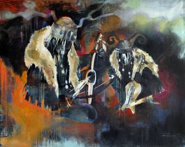 Original Expressionism Music Paintings by Alua Tebenova