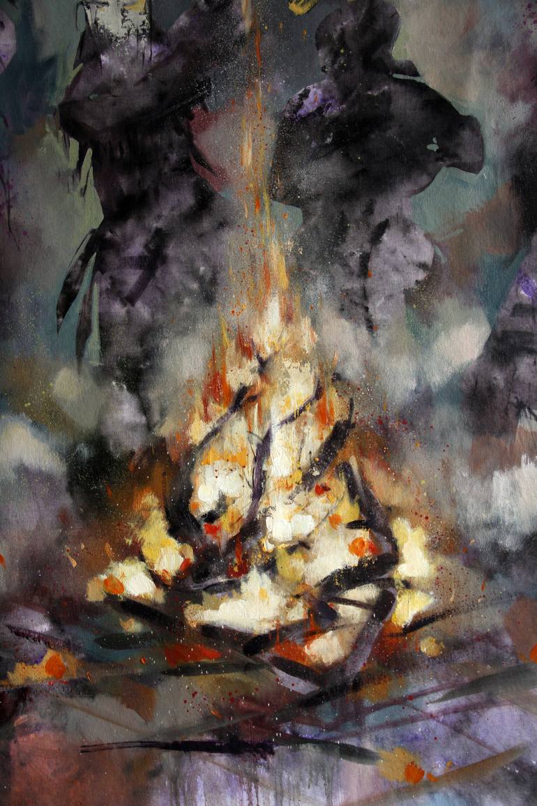 Original Abstract Expressionism Pop Culture/Celebrity Painting by Alua Tebenova