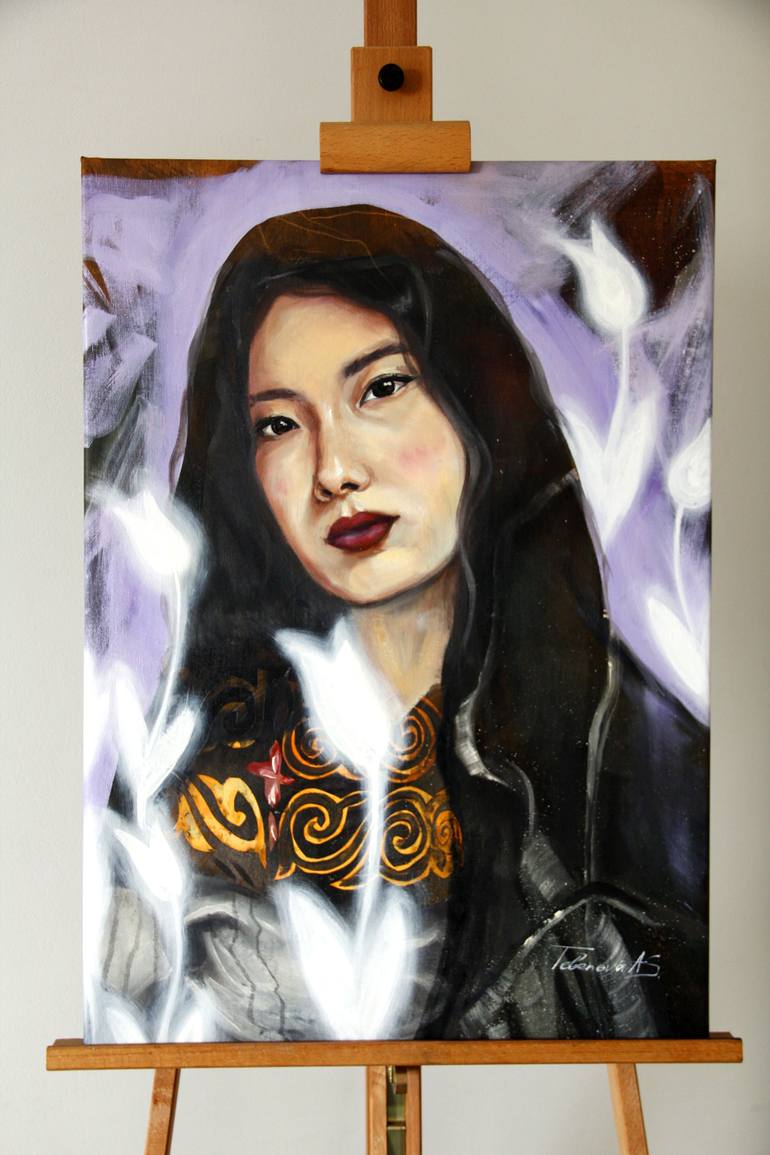 Original Contemporary People Painting by Alua Tebenova