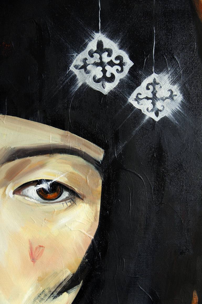 Original Contemporary People Painting by Alua Tebenova