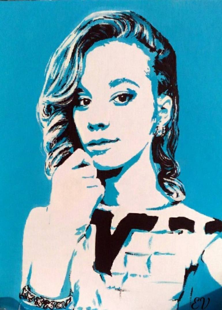 Pop art portrait of a girl modern Painting by Evelina Tverdova ...