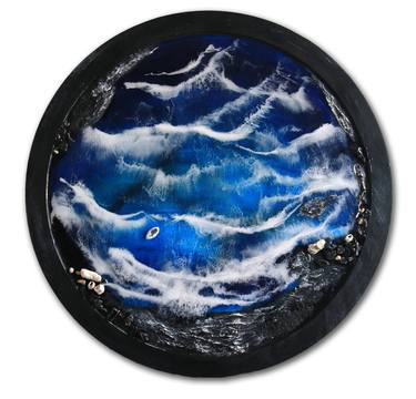 Black realistic sea,  epoxy resin thumb