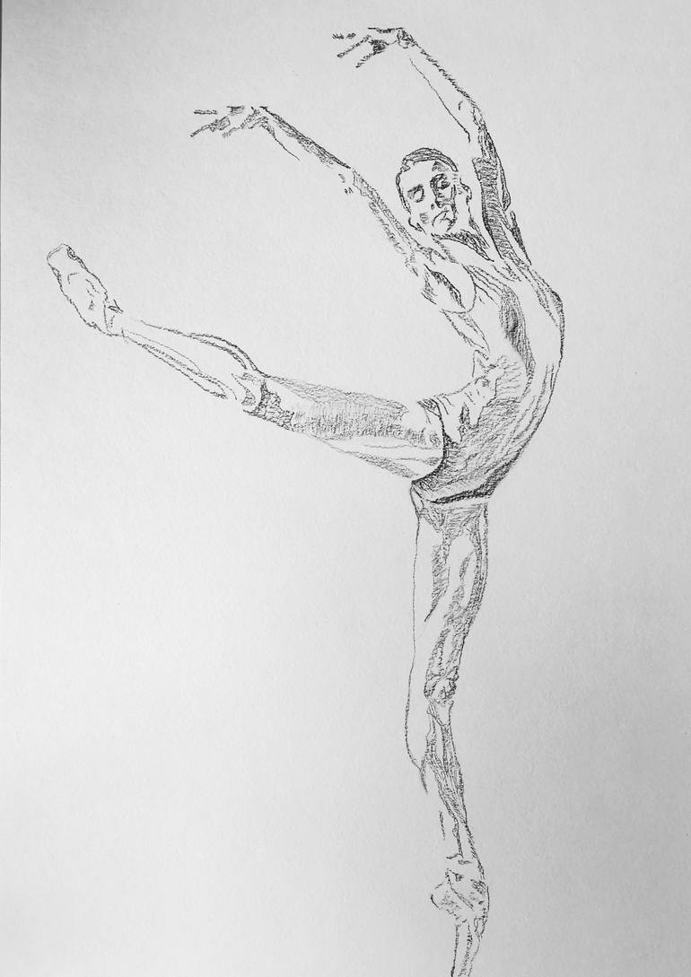 drawing of a male ballerina