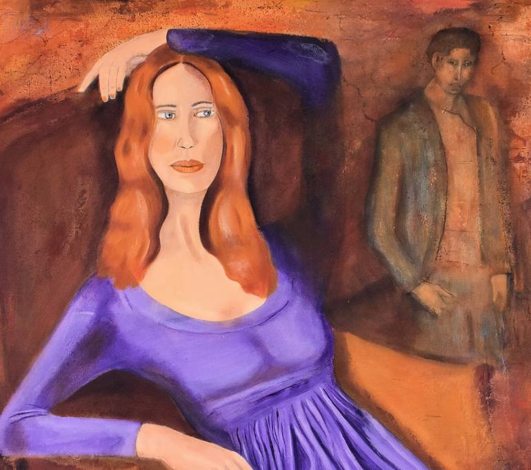 Original Figurative Women Painting by Donna Magadov