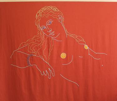 Saatchi Art Artist Maddie Mo; Drawing, “Reclining Nude” #art