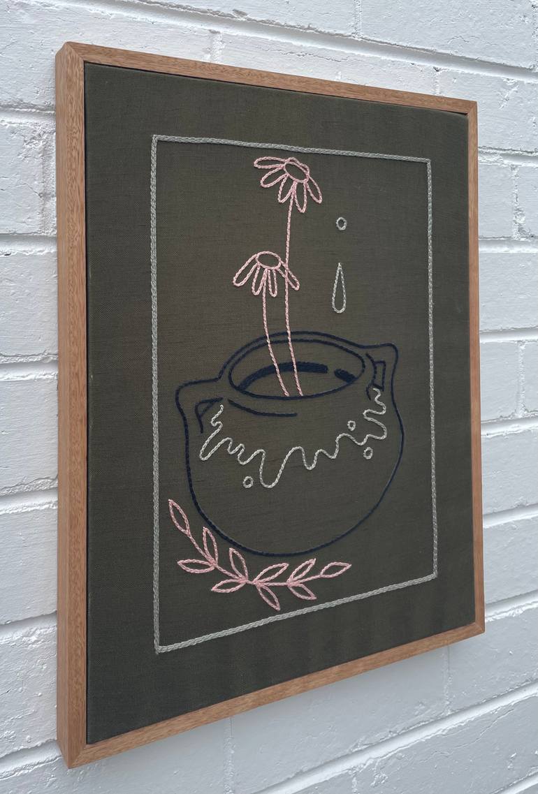 Original Abstract Floral Drawing by Maddie Mo