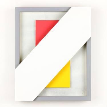 Original Abstract Geometric Mixed Media by Daniel Hicks