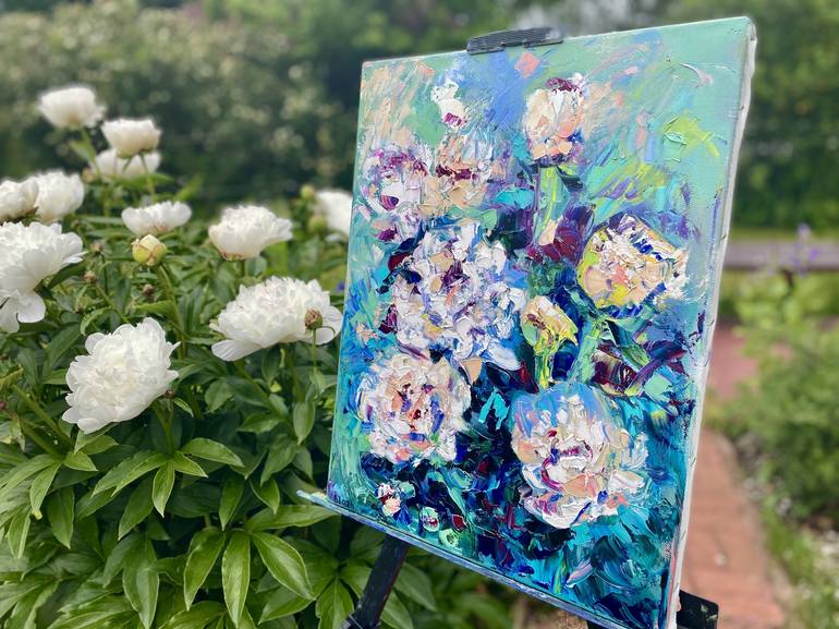 Original Expressionism Floral Painting by Olga Blazhko