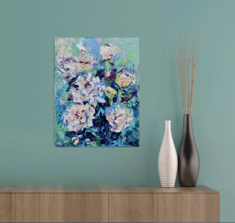 Original Expressionism Floral Painting by Olga Blazhko