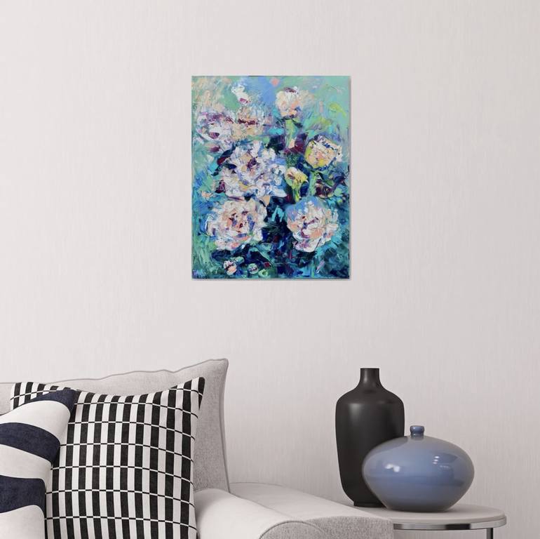 Original Expressionism Floral Painting by Olga Blazhko