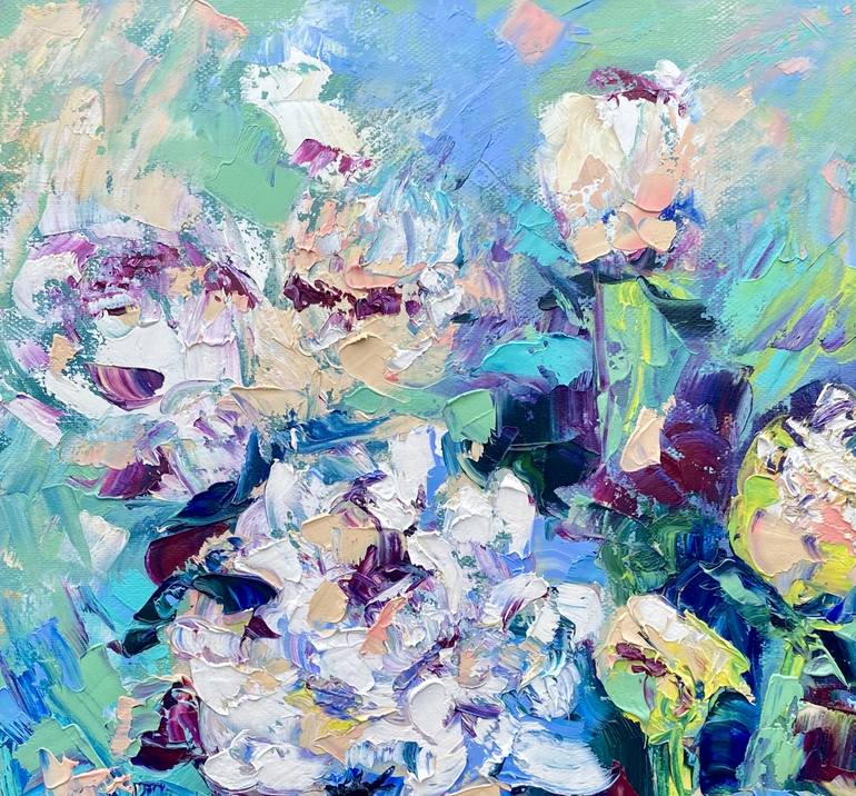 Original Expressionism Floral Painting by Olga Blazhko