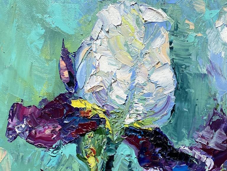 Palette Knife Painting for Beginners • The Turquoise Iris