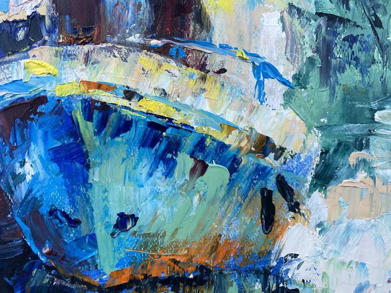 Original Impressionism Ship Painting by Olga Blazhko