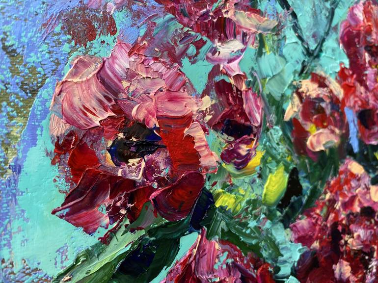 Original Impressionism Floral Painting by Olga Blazhko