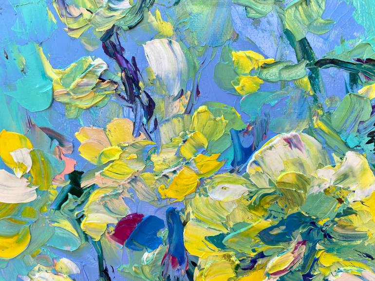 Original Abstract Floral Painting by Olga Blazhko
