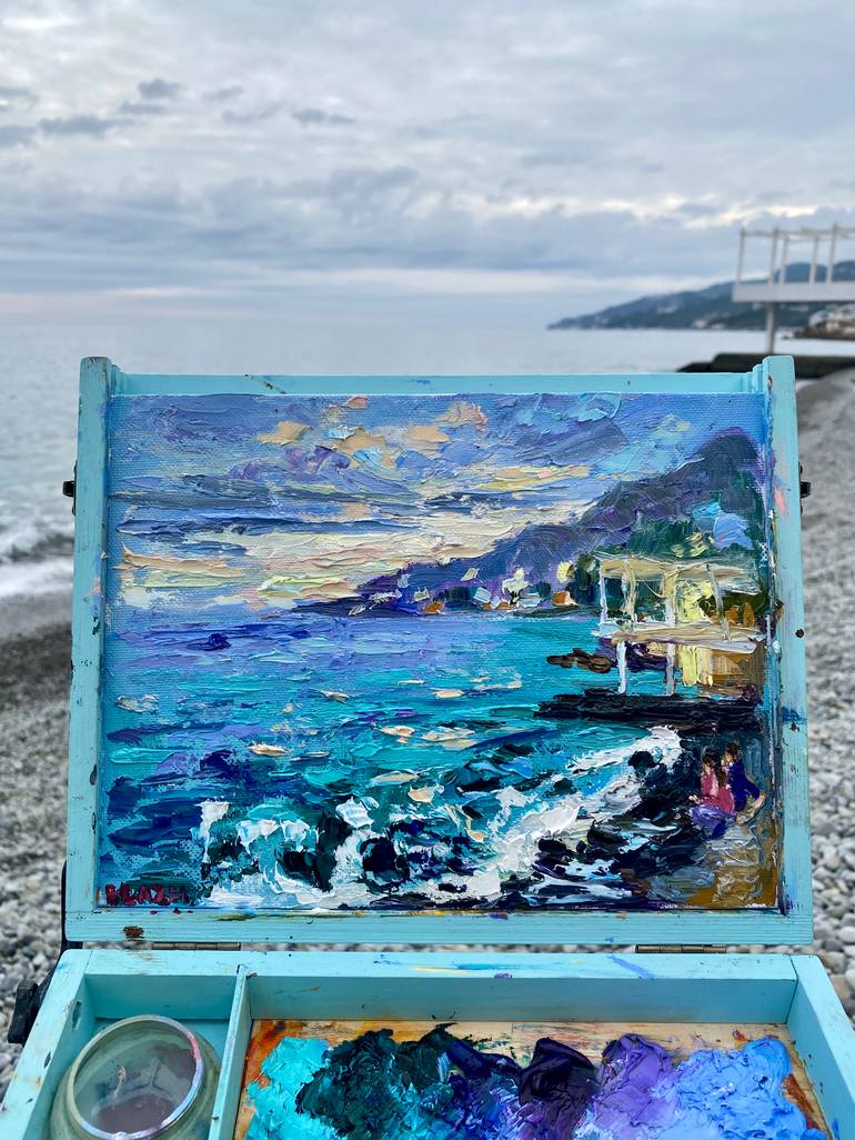 Original Expressionism Seascape Painting by Olga Blazhko