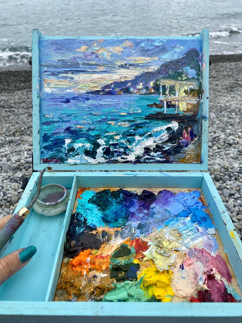 Original Expressionism Seascape Painting by Olga Blazhko