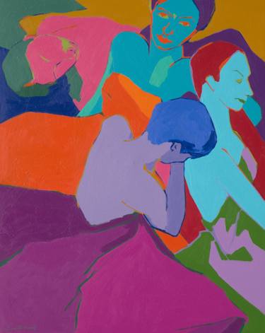 Original Figurative Women Paintings by Samantha Coronel