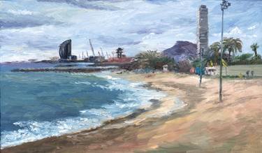 Original Fine Art Beach Paintings by Zhang Xin