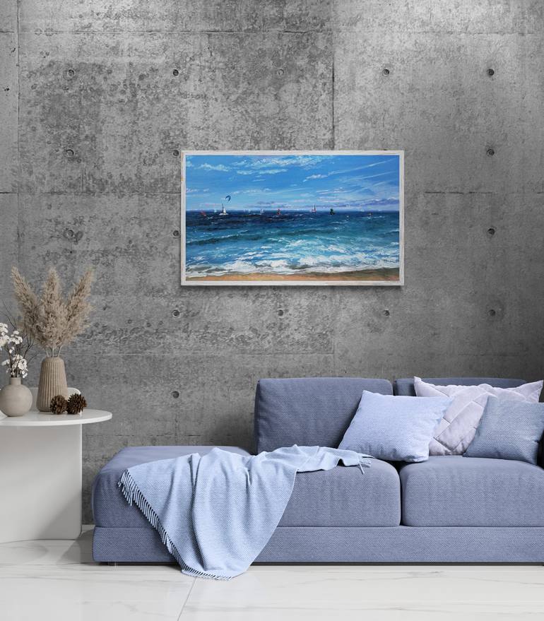 Original Contemporary Seascape Painting by Zhang Xin