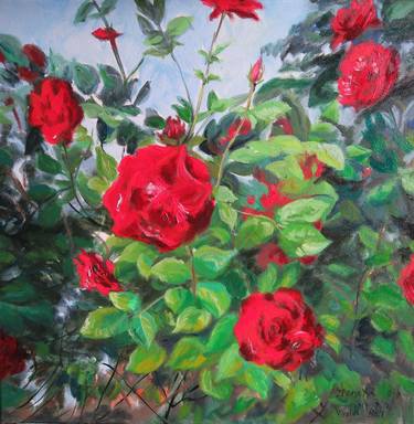 Original Fine Art Floral Paintings by Zhang Xin