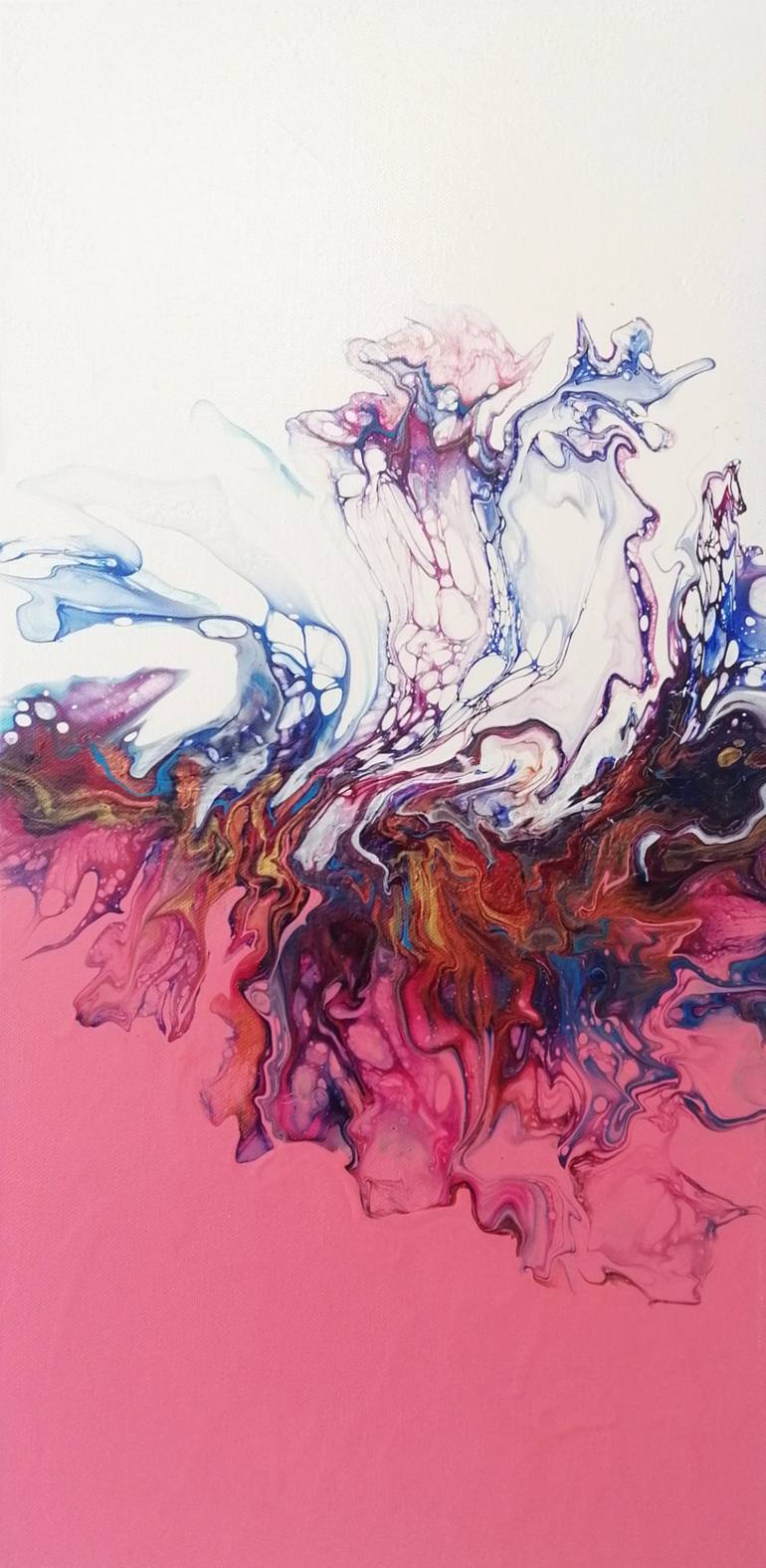 Pink Wave Painting by Nadiia Bolgova | Saatchi Art