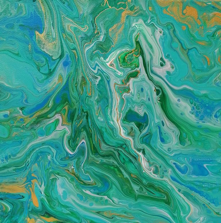 Original Abstract Expressionism Abstract Painting by Nadia Okhotnik