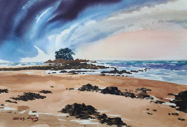 Hakampo Beach Painting by Seongbae Shin | Saatchi Art